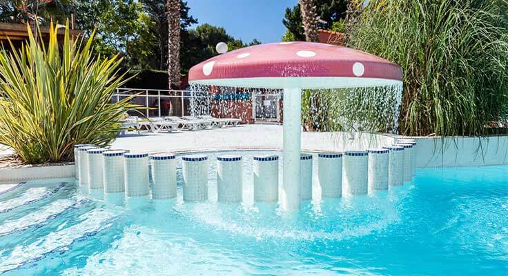 Champignon arroseur à la piscine du Bosquet