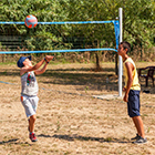 terrain de volley au camping